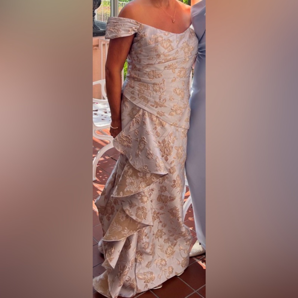 Montage by Mon Cheri M905 Brocade Floral Gown - Picture 7 of 8